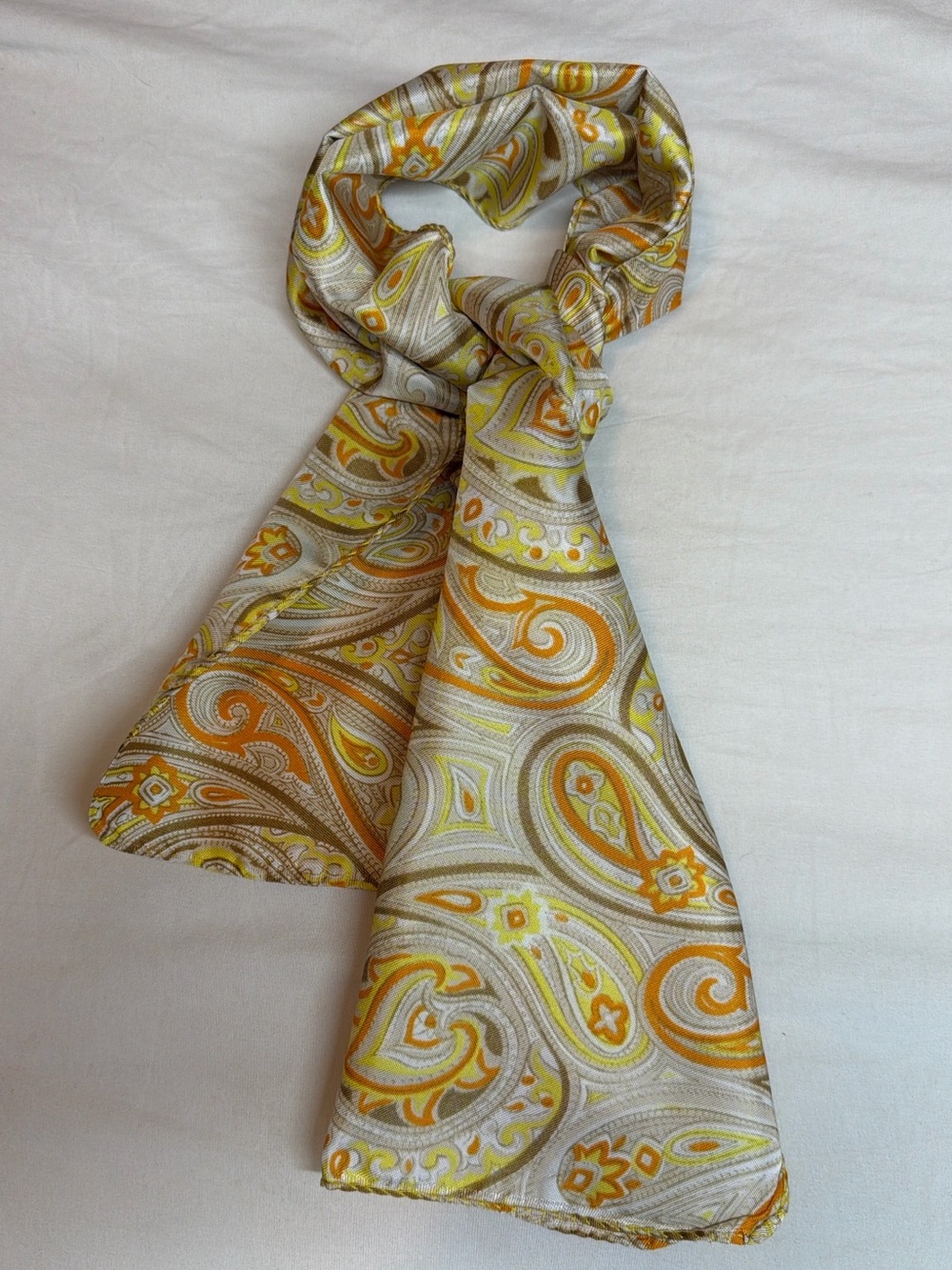 Paisley Scarf in Yellow and Orange
